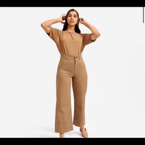 The Lightweight Wide-Leg Crop Chino - size 6